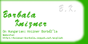 borbala knizner business card